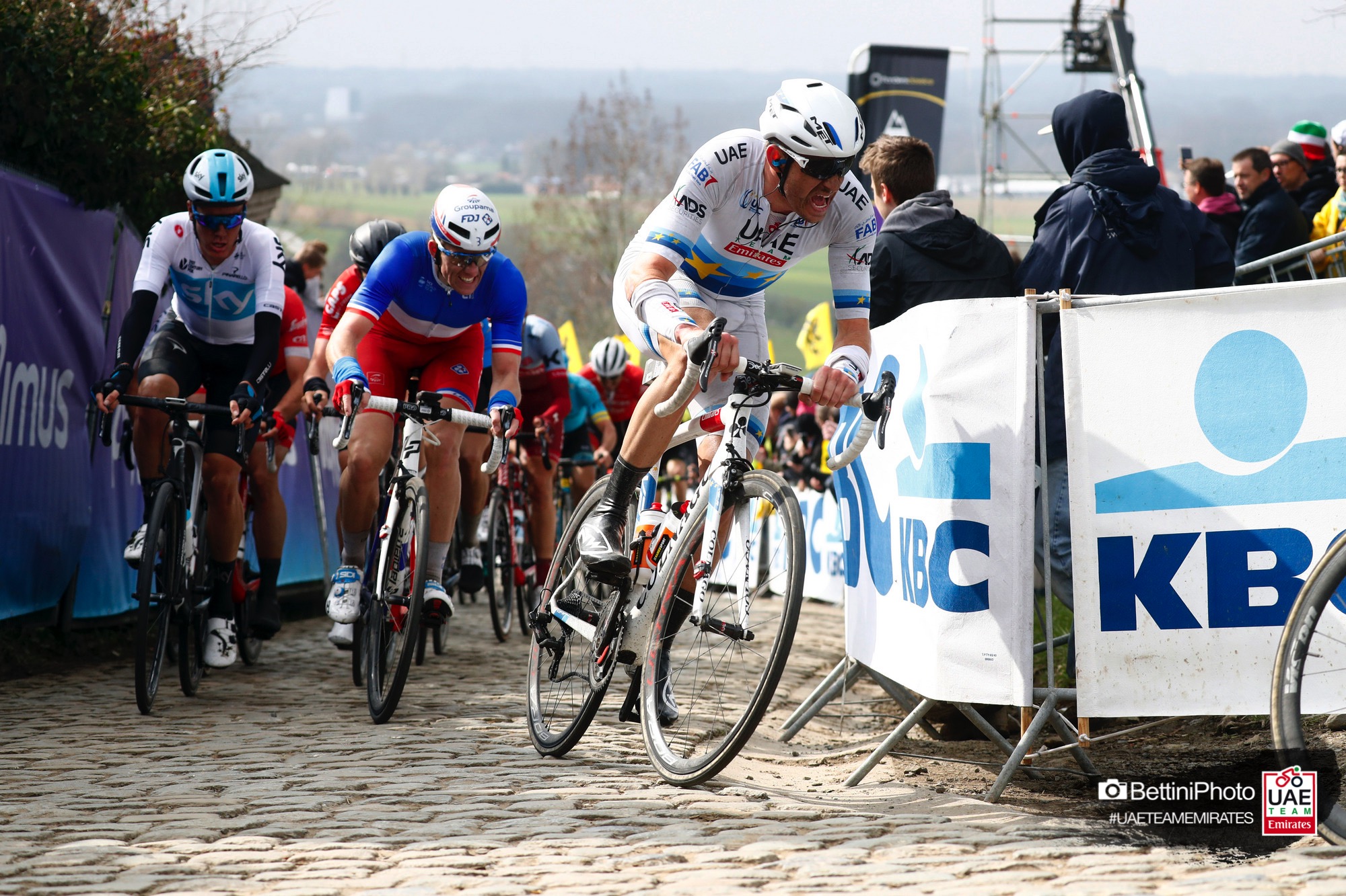 Mesmerizing Tour Of Flanders Men Live - The First Cobbles Sections Have Been Tackled Background in 4K Mesmerizing Tour Of Flanders Men Live - The First Cobbles Sections Have Been Tackled Background in 4K