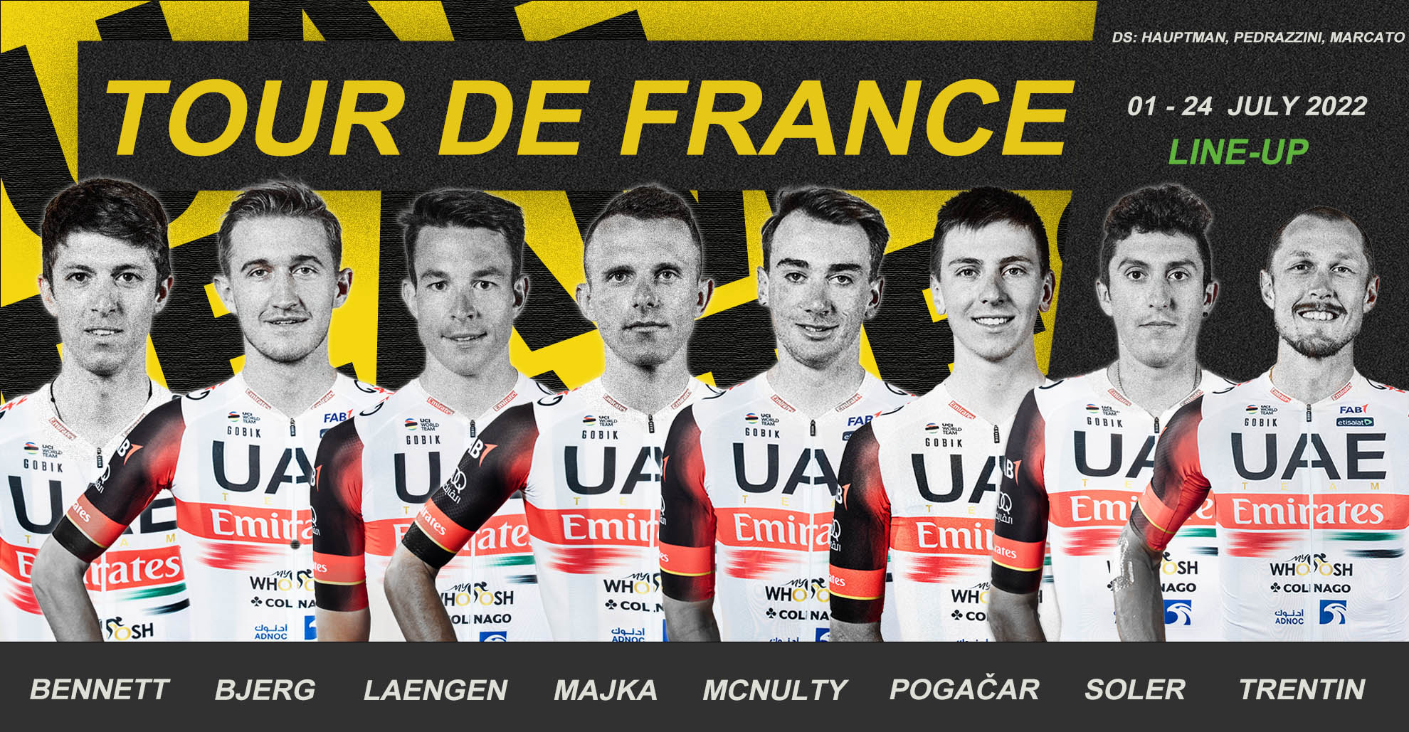 UAE Team Emirates announce squad for Tour de France - UAE team Emirates