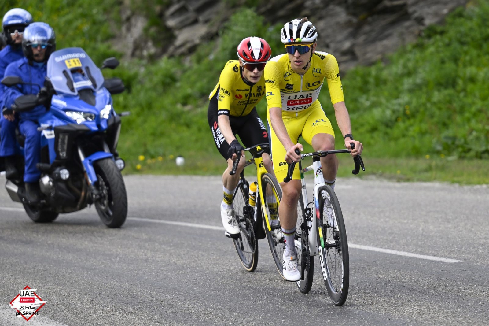 Nothing could separate the two best climbers in the race on stage 8