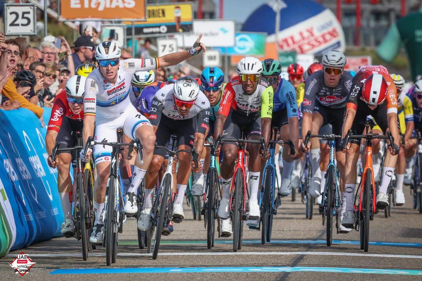 Sebas Molano was well positioned throughout the final kilometre