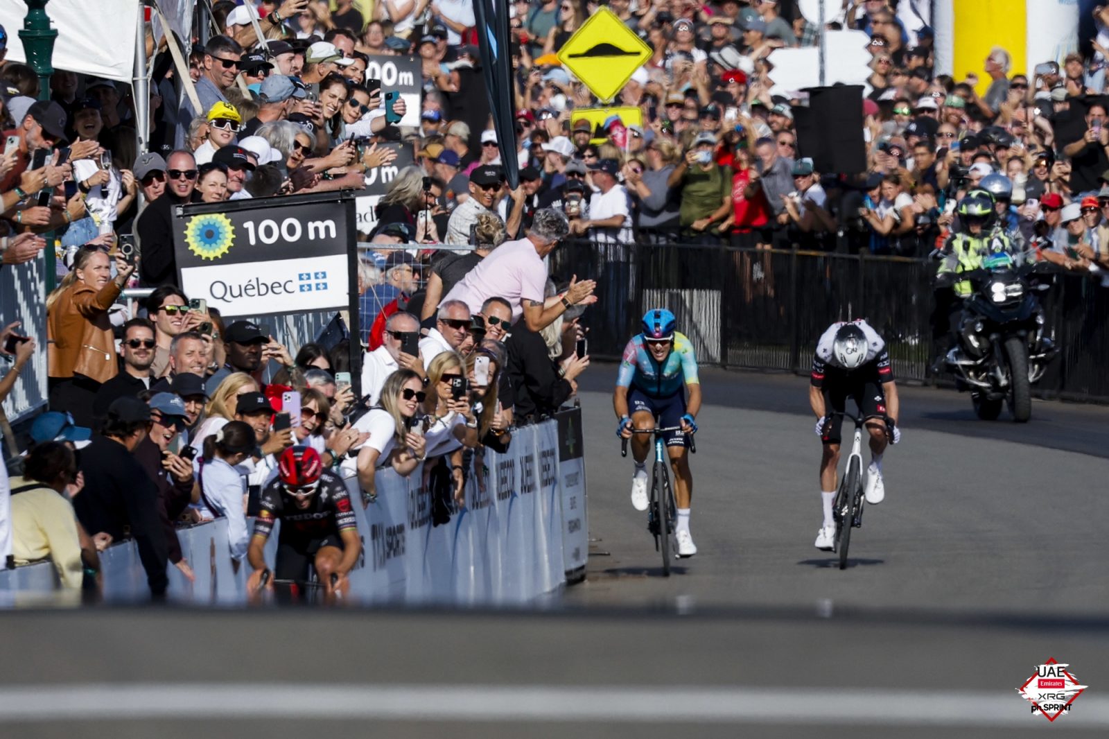Pavel Sivakov out-sprinted Alberto Bettiol to second place in Quebec