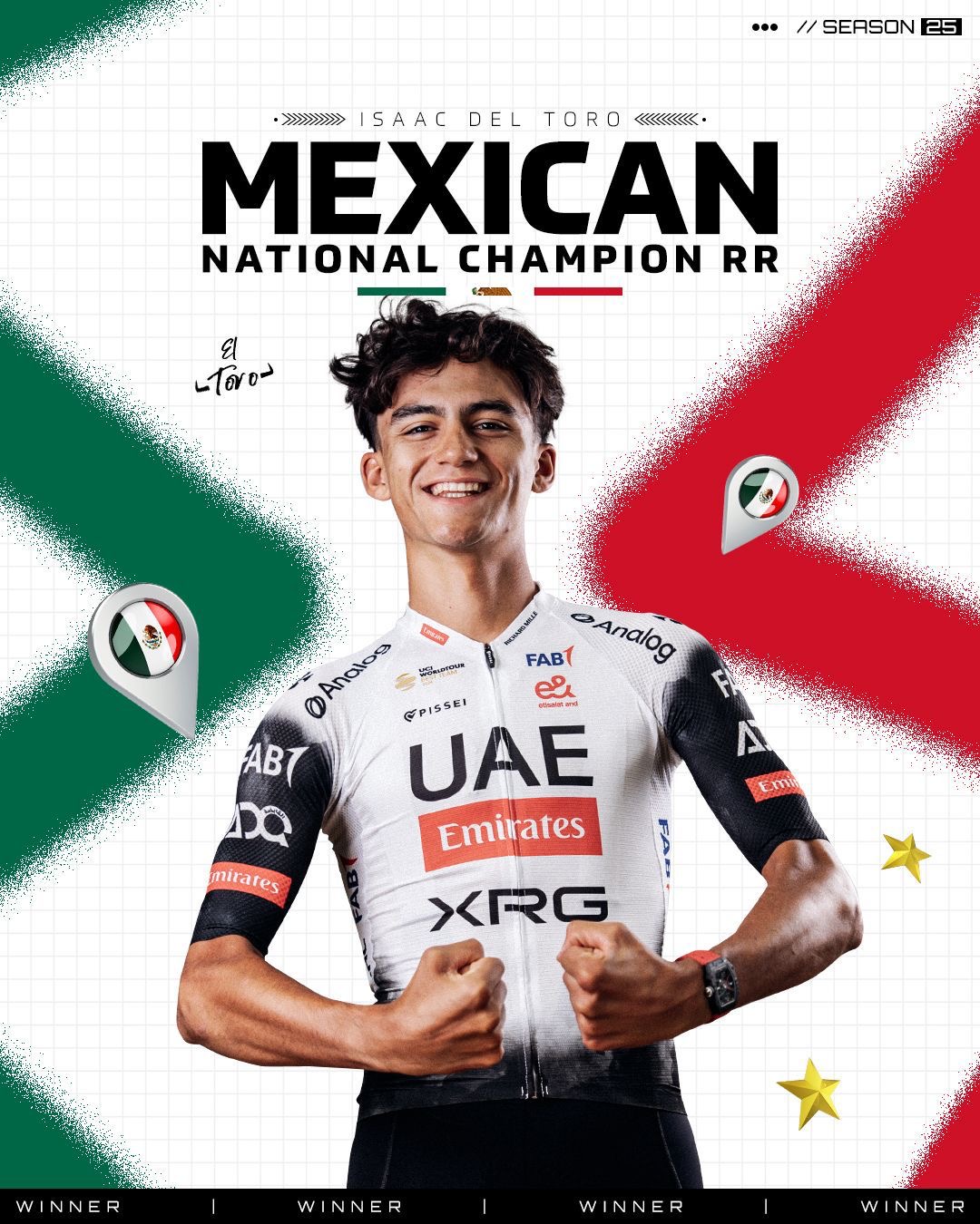 Isaac del Toro becomes the Mexican National Champion on the road