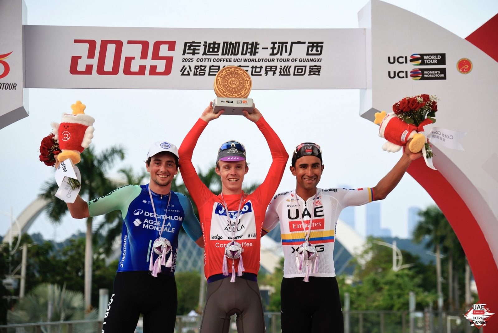 Jhonatan Narváez finished on the final podium at the Tour of Guangxi