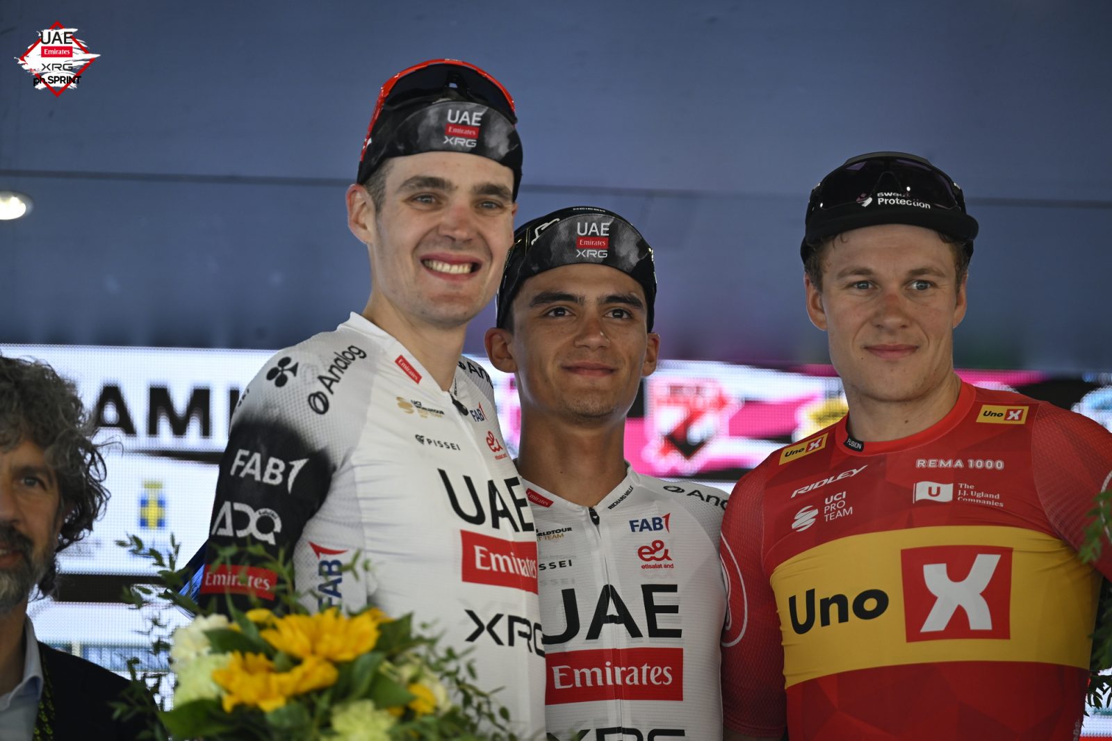 Pavel Sivakov joined Isaac del Toro on the podium of the Giro del Veneto