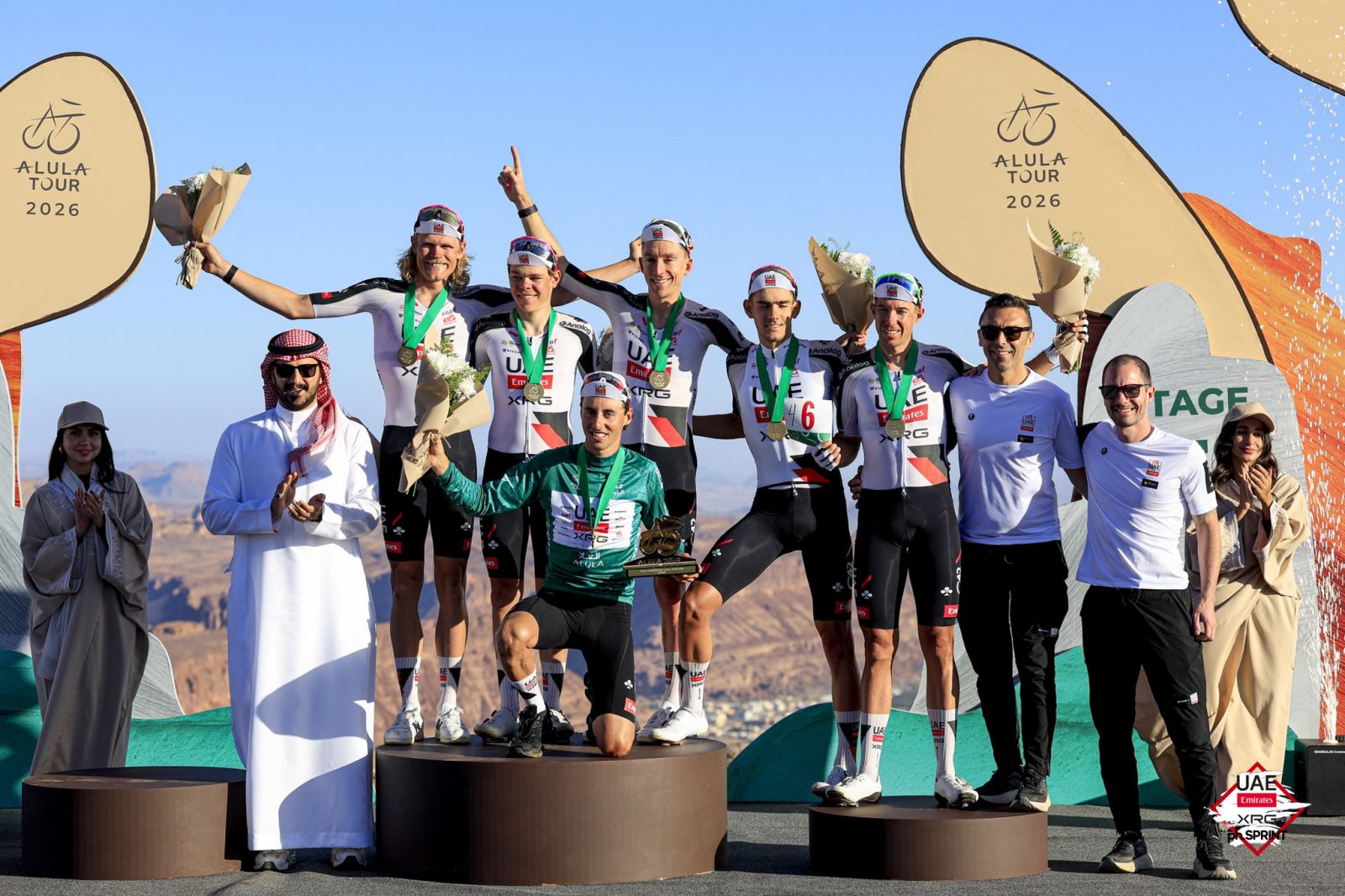 UAE Team Emirates-XRG won the Team Classification at the AlUla Tour