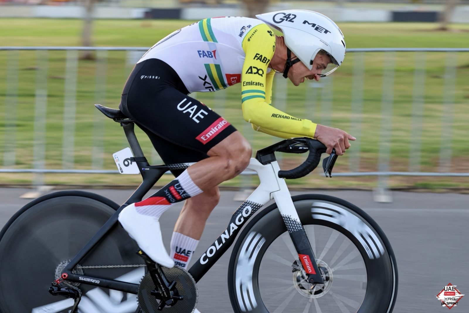 Jay Vine made his debut in his Australian national colours as the ITT champion