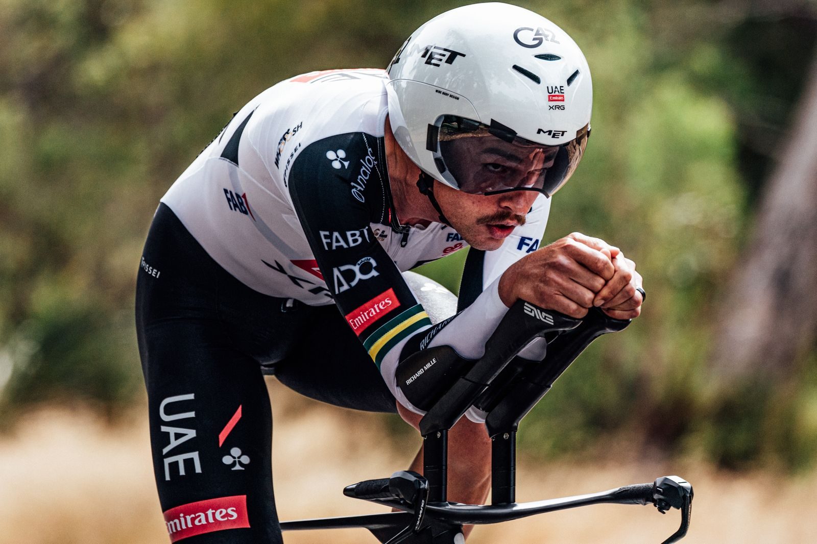 Jay Vine in action at the 2026 Australian National Time Trial Championships