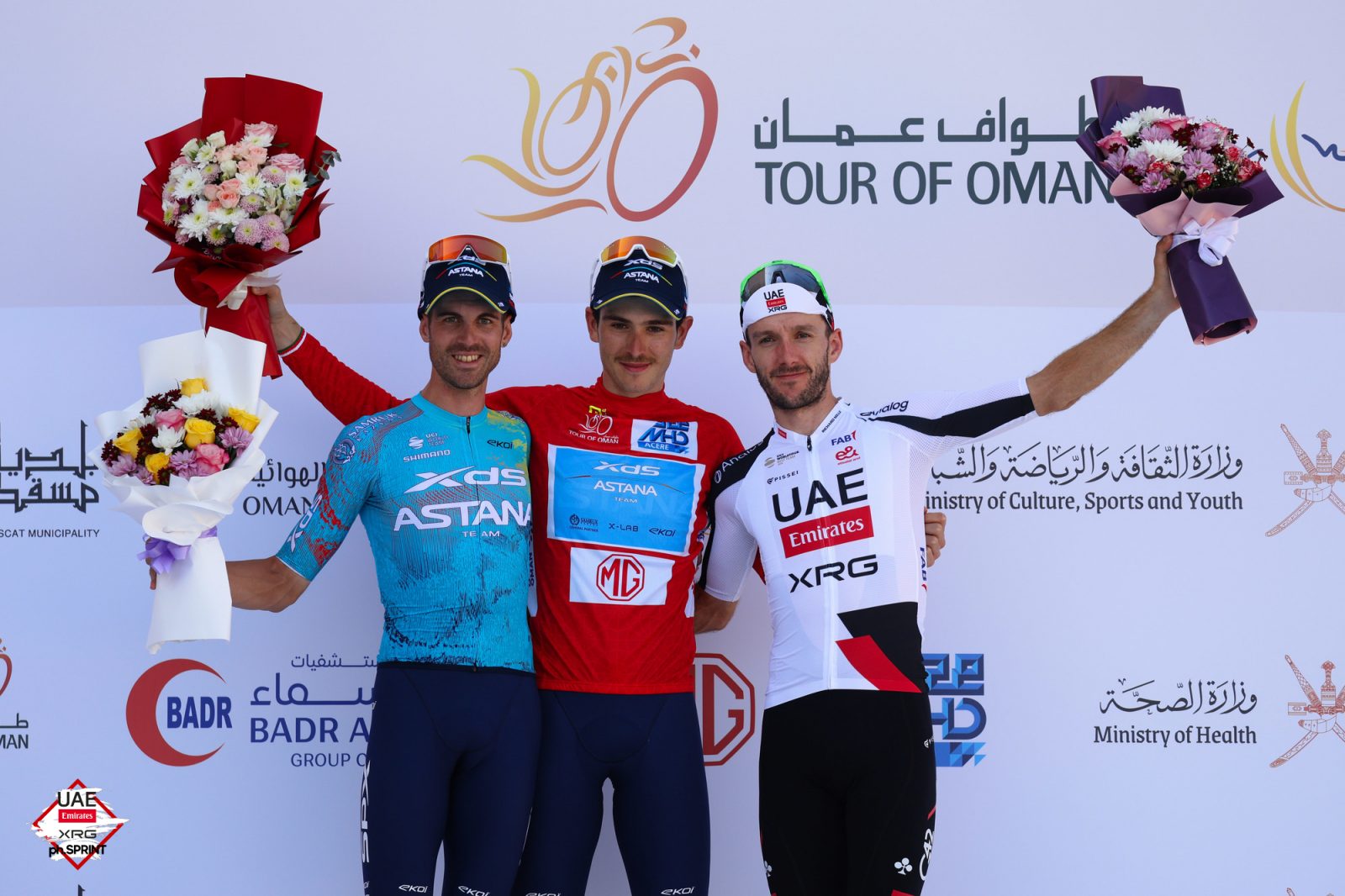 Adam Yates finishes on the Tour of Oman podium
