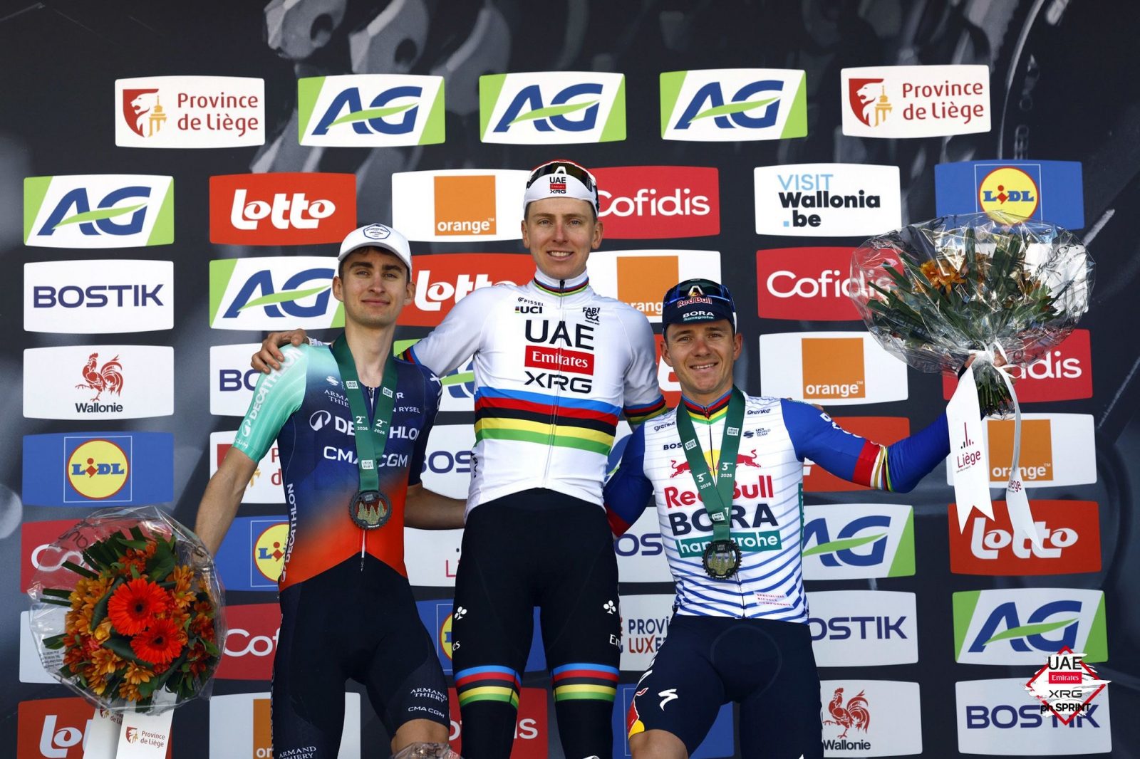 Pogačar returned to the top step of the podium at Liège-Bastogne-Liège