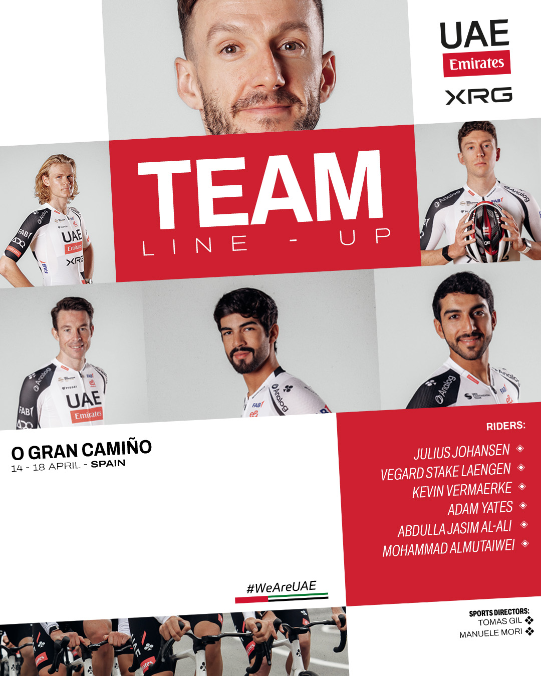 يقود آدم ييتس فريق الإمارات العربية المتحدة UAE-XRG في أول ظهور لـ O Gran Camiño – فريق الإمارات العربية المتحدة