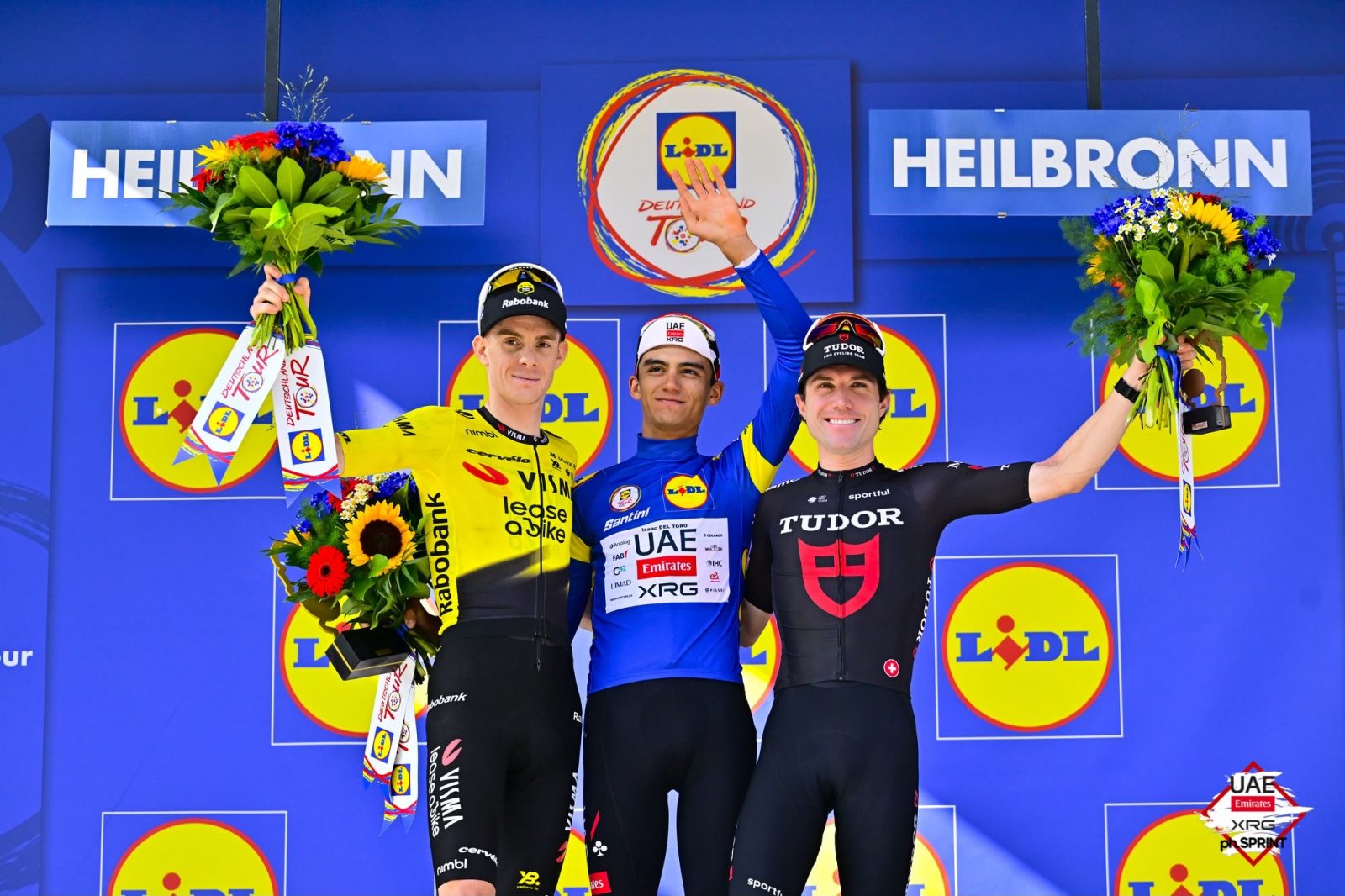 Del Toro on the final Deutschland Tour podium