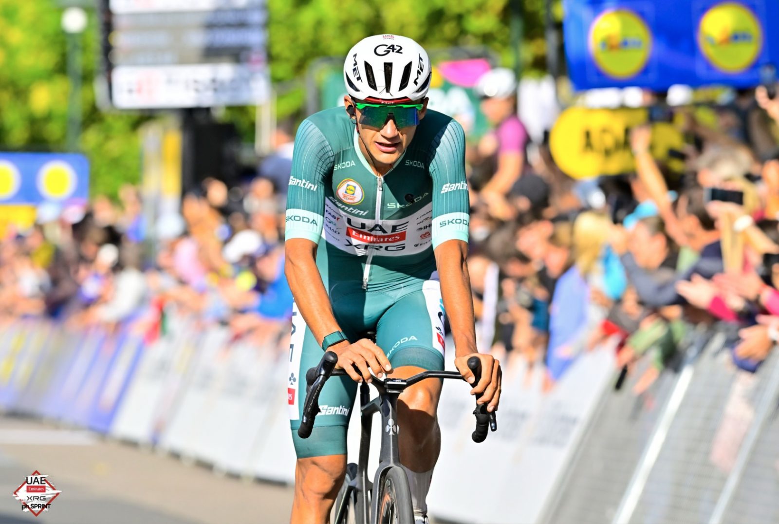 Isaac del Toro placed second on stage 3 of the Deutschland Tour