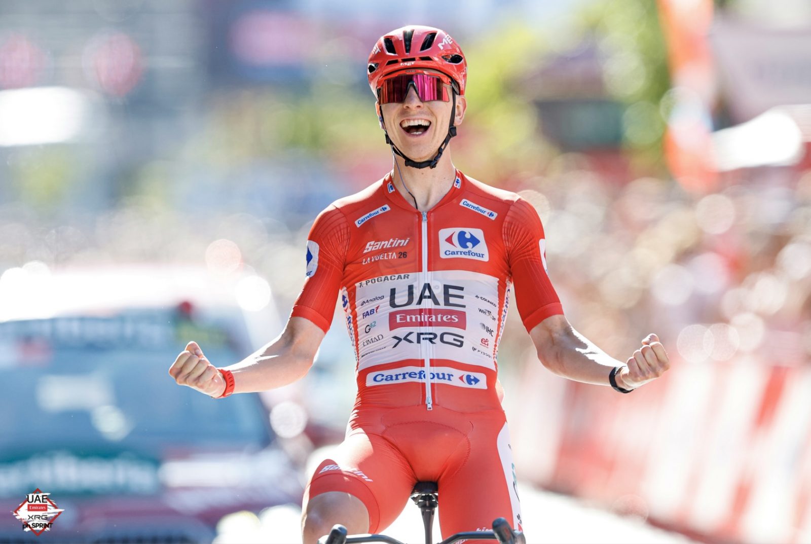 Tadej Pogačar takes his first victory wearing the Red Jersey
