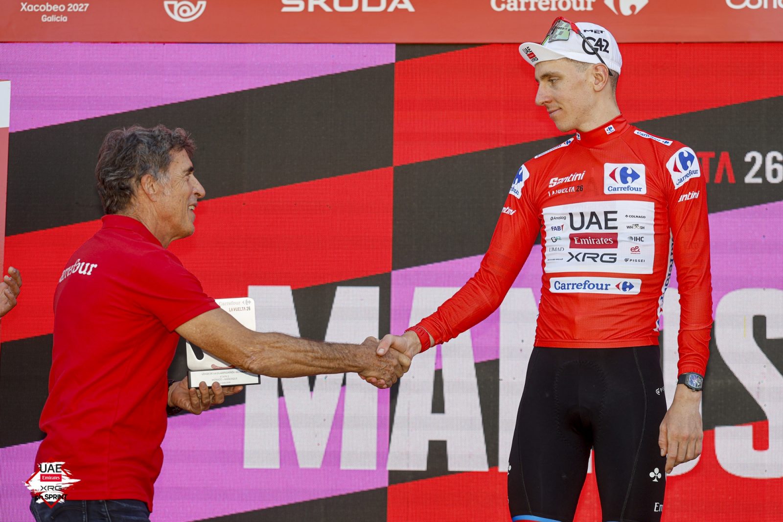 Tadej Pogačar in red again at the Vuelta
