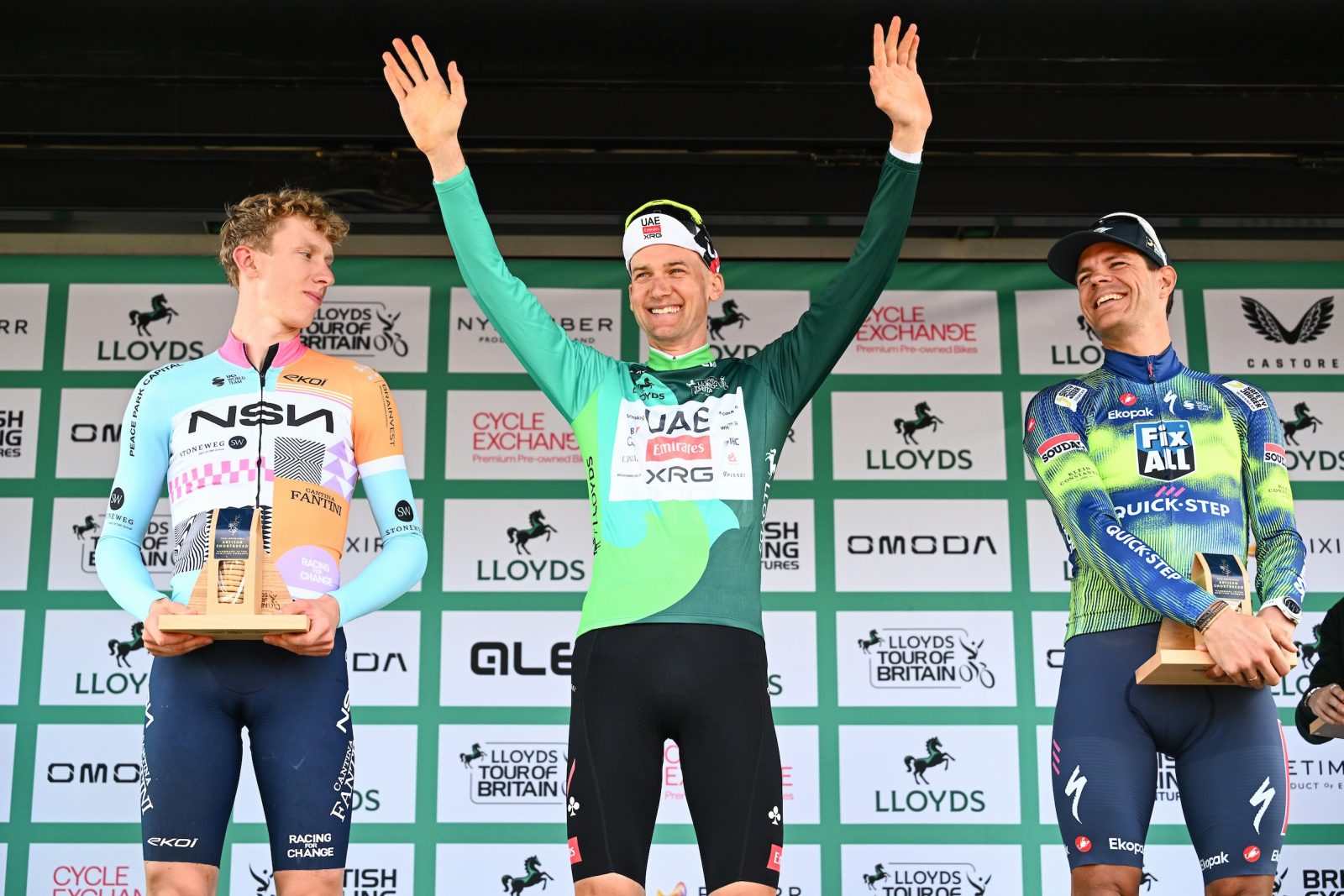 Final GC podium at the Tour of Britain