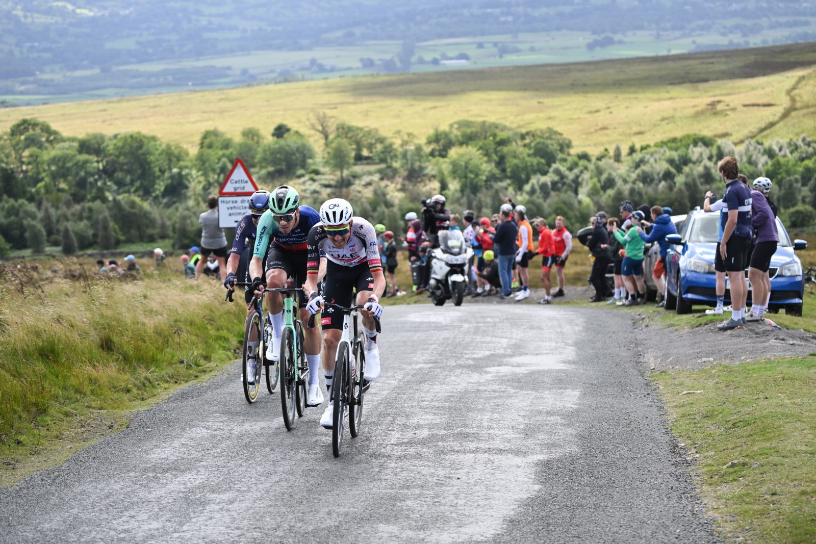 Tim Wellens attacks on stage 4 at the Tour of Britain