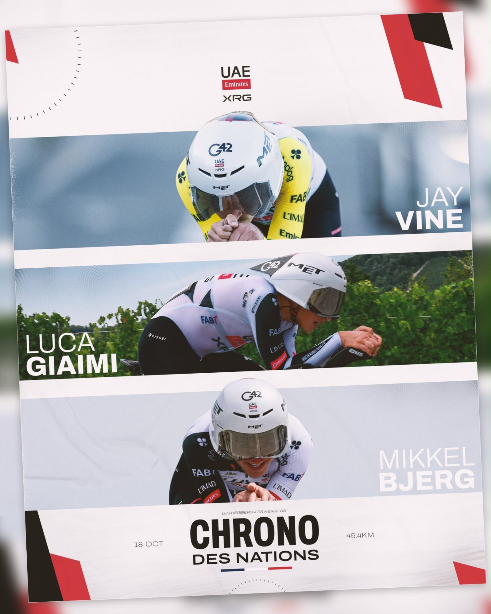 UAE Team Emirates-XRG will take on Chrono des Nations on Sunday